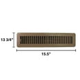 thumbnail image 3 of Hartford Ventilation Floor Register Vent 2” X 14” - Heavy Duty Walkable Heat Vent - Premium Finish - Easy Adjust Air Supply Lever - All Steel Construction 2 inch by 14 Inch Floor Vent Cover (1, Brown), 3 of 4