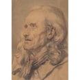 thumbnail image 3 of Jean-Baptiste Greuze 14x18 Black Modern Framed Museum Art Print Titled - Head of an Old Man, Study for a Marriage&nbsp;Contract (1761), 3 of 5