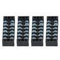 thumbnail image 3 of Dual Row Covered Terminal Strip, 4pcs Wire Barrier Block Terminal Strip TB Fixed  for Tunnel Power Distribution for Bridge 6 Bits 2506, 3 of 8