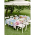thumbnail image 3 of Easter Eggs Outdoor Tablecloth - 52x70 Inch Rectangle Dining Table Cover, Spring Daisy Eucalyptus Leaves Light Blue Wood Waterproof Outdoor Table Cloth with Umbrella Hole & Zipper for Picnic/Patio, 3 of 7