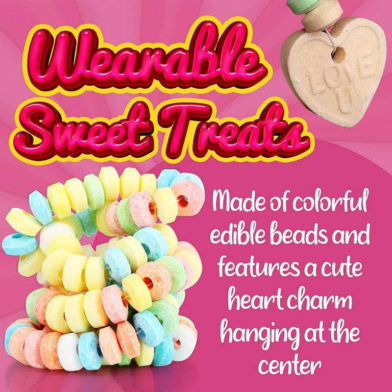 Fusion Select 96-Pack Fruit Flavor Candy Bracelets with Heart