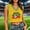Orange, variant on HaCpiu Women's V Neck Crop Tank Top, Sleeveless Summer Casual Vest Jersey for Argentina, Brazil, USA, Spain, Haiti, Canada, Mexico Soccer Fans, Orange XL