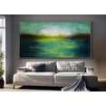 thumbnail image 5 of Handmade Abstract Painting Large Canvas Wall Art Modern Living Room Decor Colorful Landscape Artwork Unstretched (Rolled) 24x36 inches, 5 of 9