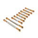 thumbnail image 1 of Juego de varillas de tracción de varillaje de dirección de Metal ajustable para coche a control remoto, 9 Uds., dorado, 1 of 5