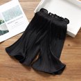 thumbnail image 2 of LUOGENLI Girls Shorts 5T Set Girls Wide Leg Pants Lightweight Casual Elastic Waist Straight Loose Trousers for Kids Shorts for Girls 14-16 with Pockets Girls Shorts 5T 6 Black 10-11 Years, 2 of 4