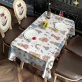 thumbnail image 3 of White Princess Castle Pattern Rectangle Tablecloth 60"x120",Waterproof Polyester Rectangle Table Cloth, Wipeable Spillproof Polyester Tablecloth for Dining, Camping, Indoor and Outdoor, 3 of 6