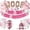 Pink, variant on Dog Birthday Party Supplies Set, All-in-One Puppy Birthday Outfit with Hat, Scarf Bandana, Bow Tie Collar, Banner & Balloons, Pet Party Decorations for Boy Girl Dogs, Pink/Blue