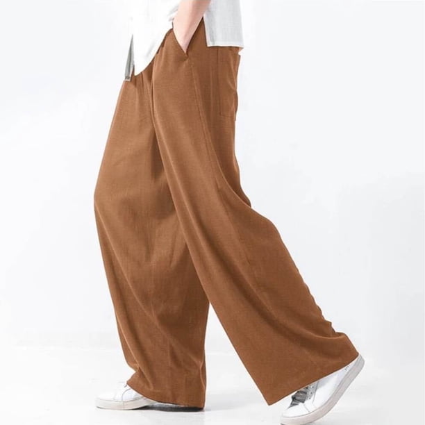 Pantalones largos para hombre, lisos, informales, con múltiples bolsillos y botones, para exteriores, rectos, para fitness, cargo, poliéster