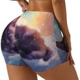 thumbnail image 2 of Kdxio Colorful Cloud Sleeping Cat Print Workout Shorts for Women Seamless Soft Smooth Gym Yoga Scrunch Active Shorts, 2 of 5