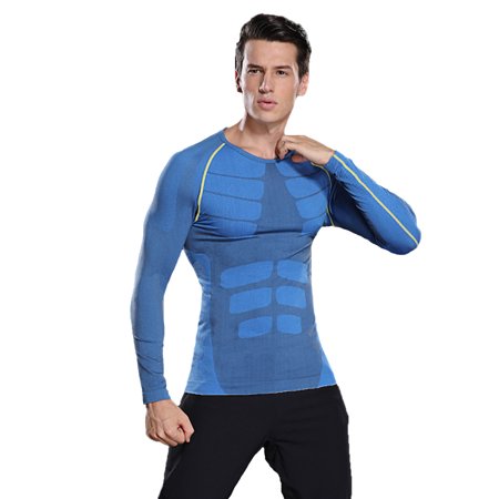 

Rong Yun Men s Long-sleeved Compression Quick-drying Cycling Clothing Tight Shapewear