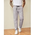 thumbnail image 5 of COOFANDY Mens Twill Pants Stretch Waist Drawstring Chino Pants Straight Leg Casual Cotton Trousers Slacks with Pockets, 5 of 6