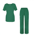 thumbnail image 1 of Adar Universal Women's Scrub Set - V-neck Scrub Top and Elastic Pull-On Scrub Pants, 1 of 8