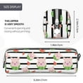 thumbnail image 3 of Fotbe Pig And Watermelon Pattern Leather Pencil Case, Pencil Pouch with Durable Zipper, Compact and Stylish Organizer for Stationery, Art Supplies, Travel Essentials, 3 of 7