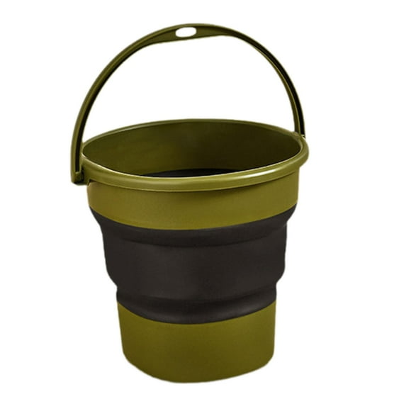 Cubo plegable, cubeta para lavar autos, cesta práctica portátil, cubo para fregona de limpieza, cesta para la colada para interior y exterior, RV, pesca y senderismo 17L 285cmx31cm