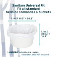 thumbnail image 2 of Lunderg Commode Liners - Value Pack 100 Count Universal Fit - Medical Grade Bedside Commode Liners Disposable for Adult Commode Chair, Portable Toilet Bags or Camping Toilet Bags, 2 of 6