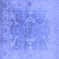 thumbnail image 1 of Ahgly Company Machine Washable Indoor Square Oriental Blue Traditional Area Rugs, 6' Square, 1 of 4