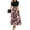 Pink-A1, variant on Summer Dresses for Women 2029 Floral Print Wrap Short Sleeve Maxi Dress Patchwork Ruffle A Line Dress