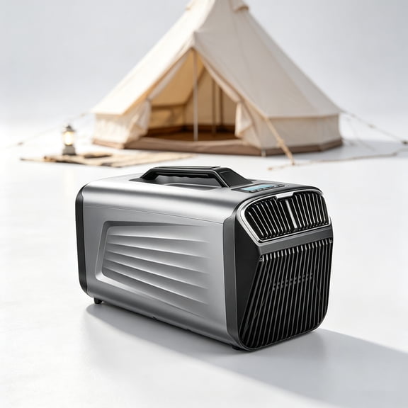 OUTOHOME 5200BTU Portable Tent Air Conditioner for Camping Outdoor and Indoor Use, 400W Consumption Quiet Air conditoning For Truck RV Van and Car Cooling, Small AC for Garage and Pet(Dark Silver)
