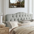 thumbnail image 5 of Gewnee Gray Queen Platform Bed,Linen Fabric Padded Headboard,Solid Wood Slat Support & Sturdy Construction,Ideal for Bedroom,Box Spring Required, 5 of 8