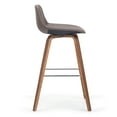 thumbnail image 4 of Simpli Home Randolph Mid Century Modern 28 inch Bentwood Counter/ Bar Height Stool (Set of 2) in Distressed Chocolate Brown Vegan Faux Leather, 4 of 9
