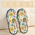 thumbnail image 2 of Slippers for Women, Beautiful African Womens Womens Slippers Fuzzy Winter House Shoes, Soft Anti-Skid Slippers Indoor and Outdoor, 2 of 7
