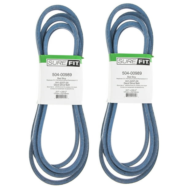 SureFit 52" Deck Drive Belts Replacement for Bad Boy 041020700 Compact Diesel 52" Cut Lawn
