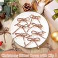 thumbnail image 5 of Golden Glitter Christmas Bow with Metal Clip, 5 of 6