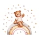 thumbnail image 5 of Papel tapiz de PVC, pegatina de pared de oso, calcomanía de pared para guardería, Mural de estrella y para comedor, niñas, niños, ventana de, 5 of 9