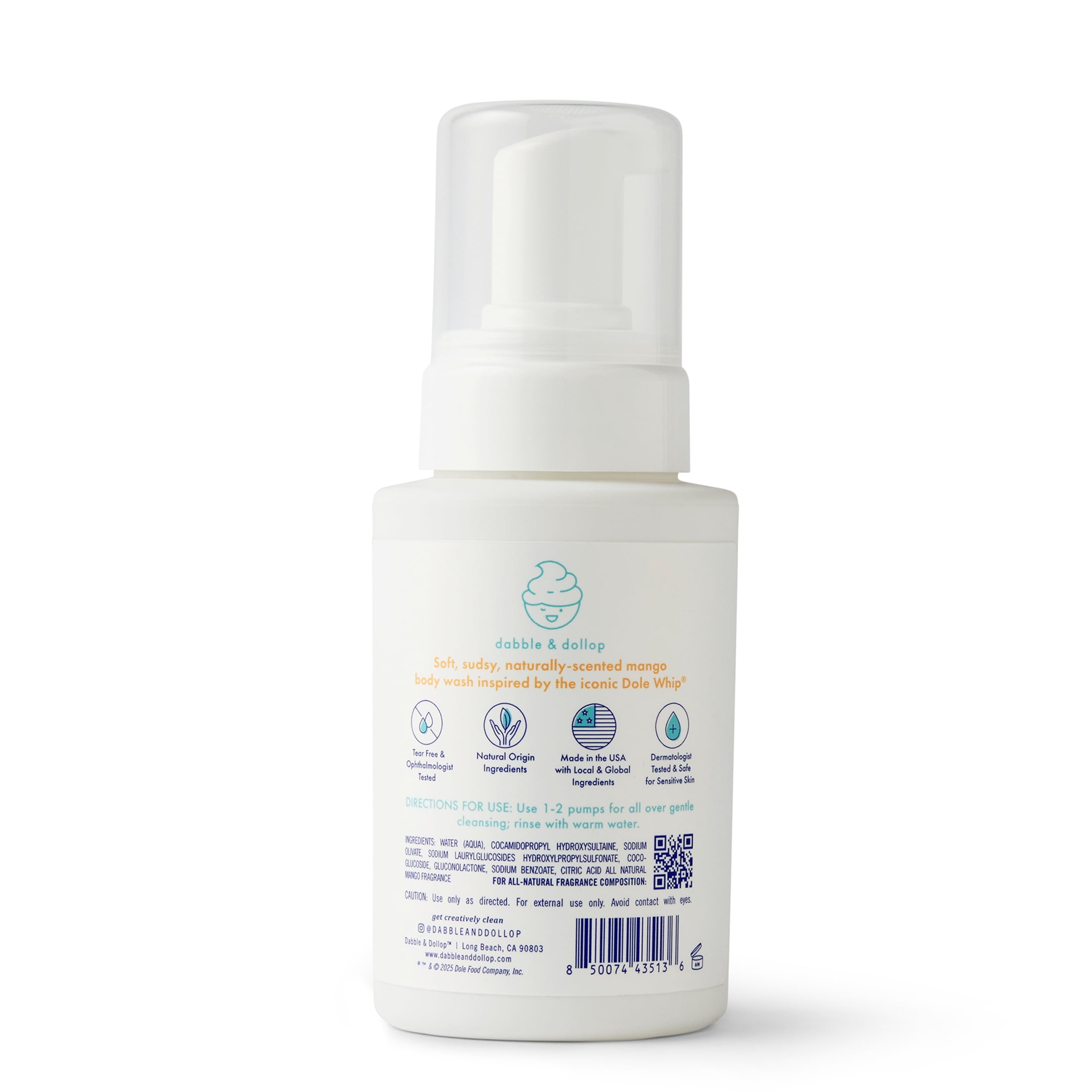 Dabble & Dollop Foaming Body Wash Dole Whip Mango 8 fl oz
