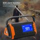 thumbnail image 3 of TureClos Radio solar recargable de emergencia al aire libre IPX3 impermeable LCD LED linterna alarma portátil senderismo mochilero cargador verde TureClos JD731879086, 3 of 7
