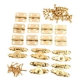 thumbnail image 4 of 15 Pcs Antique Cabinet Hinge Wooden Box Hinge Hasp Latch Furniture Hardware, 4 of 8