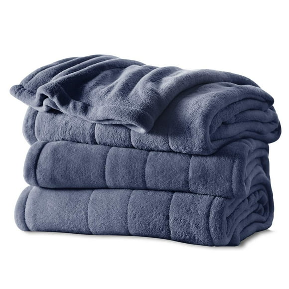 Sunbeam Heated Blanket | Microplush, 10 Heat Settings, Lagoon Blue, King - BSM9KKS-R531-16A00