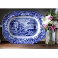 thumbnail image 3 of Spode Plat Rectangulaire Italien Bleu avec Poignée, 3 of 4