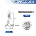 thumbnail image 2 of 300Pcs #10x5/8" Self-Tapping Screws, 410 Stainless Steel Phillips Self Drilling Screws Flat Head Sheet Metal Screws for Industry, Furniture Repair, Silver, 2 of 6