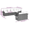 thumbnail image 2 of vidaXL Garden Sofa Set Black, Cream White PE rattan, powder-coated steel, 2 of 9