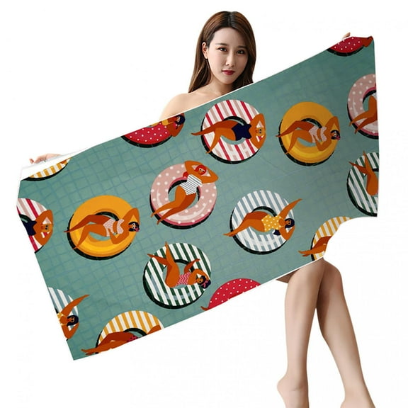 Clearance! EQWLJWE Microfiber Beach Towel Clearance Towels, 30”x60”, Colorful Cool Travel Pool Towel, Ideal Gift for Women Men, Mom Dad, Best Friend Boyfriend Girlfriend