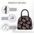 thumbnail image 4 of Yiaed Bouquet Print Lunch Bag Adult Insulated Lunch Box, Leakproof Cooler Food Lunch Containers Reusable High Capacity Lunch Tote Bags-One Size, 4 of 6