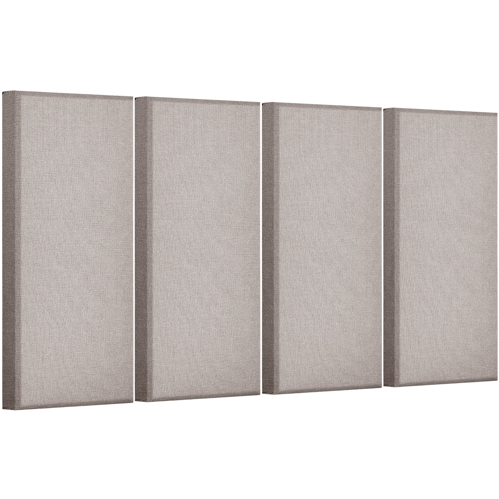 VEVOR 4 PCS Acoustic Panels, 2 inch Thick 23.6 x 11.8 inch Fiberglass Sound Absorbing Panels, Self-adhesive Soundproof Wall Boards, for Studios, Office, Home Theater,Meeting Room, Camel