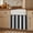 Black, White, Gray, variant on Grey Striped Cabinet Curtains for Shelves, Modern Thin Line Vertical Stripes Privacy Curtain for Closet Self Adhesive, Dust-Proof Drapes for Closet Storage Room Classroom Doorway, 32"W x 55"L