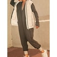 thumbnail image 3 of Luethbiezx Cozy Women's Romper with Loose Long Sleeve Hoodie and Convenient Pockets, 3 of 6