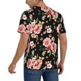 thumbnail image 2 of KLL Rose Flowers for Men's Baseball Shirts,Short Sleeve Casual Shirts Button Down Shirt for Men Beach Summer Wedding Shirt-Medium, 2 of 7