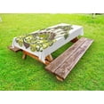 thumbnail image 1 of Hamsa Outdoor Tablecloth, Natural Elements Inspired Hamsa Hand with Branch and Leaf Nature Zen Harmony, Decorative Washable Fabric Picnic Table Cloth, 58 X 84 Inches,Green White Brown, by Ambesonne, 1 of 2