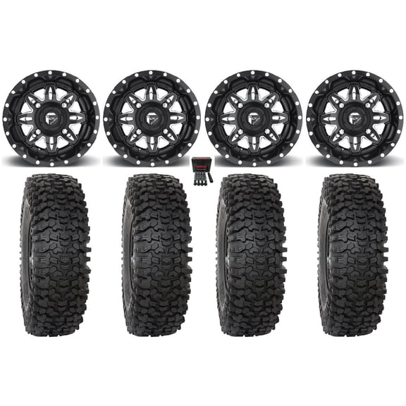 Fuel Lethal 15" Wheels Black 32" RC500S Sticky Tires Sportsman RZR Ranger