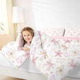 thumbnail image 4 of Erosebridal Pink Cute Floral 7-Piece Twin Bedding Sets,Kawaii Bowknot Print Bedding Comforter Set For Kids,Pink Reversible, 4 of 7
