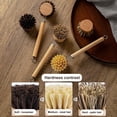 thumbnail image 3 of Holloyiver Bamboo Pot Dish Brush, Natural Wooden Scrub Brush with Sisal Fiber, Suitable for Dishes, Pans, Pot and Other Utensils-Sustainable, Kitchen Cleaning Brush with Replacement Brush Heads, 3 of 7