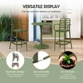 thumbnail image 4 of WestinTrends Playa 2-Person Adjustable Round Bar Table with Stackable Bar Stools Dining Set, Olive Green, 4 of 14