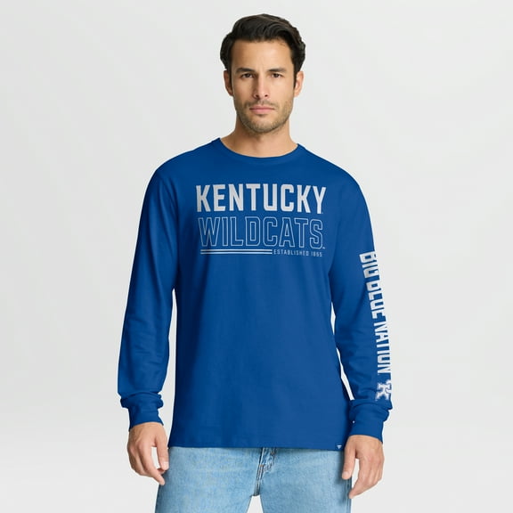 Men's Fanatics Royal Kentucky Wildcats Quad Fuel The Fire Long Sleeve T-Shirt