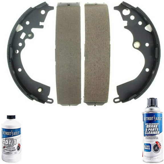 Detroit Axle - Rear Brake Shoes SH-871 w/Brake Cleaner & Fluid Replacement for 2005 2006 2007 2008 2009 2010 2011 2012 2013 2014 2015 2016 2017 2018 2019 2020 2021 Toyota Tacoma