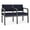Navy, variant on Lenox Wood Reception Waiting 2-Seat Tandem Seating / Black Wood / Black
