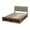 thumbnail image 5 of Baxton Studio Cosma Modern Transitional Ash Walnut Brown Finished Wood 4-Drawer Full Size Platform Storage Bed, 5 of 14